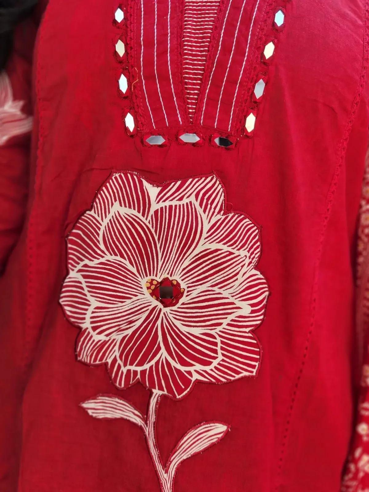 Elegant Pink Straight Cotton Kurti Set with Dupatta - image 4